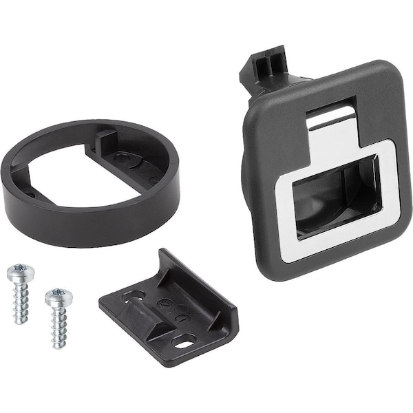 Snap Lock Fold-Down, Lockable, Form:A, S=2-7, H=35, 41, M05X16, Pc/Abs Black